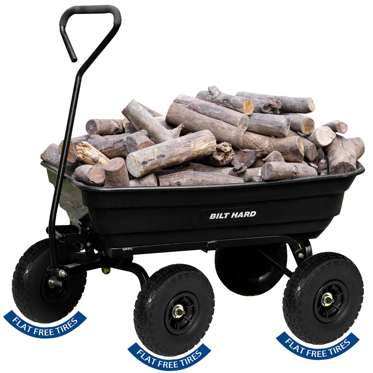 Poly Garden Dump Cart 600 lbs 4 Cu Ft W8028