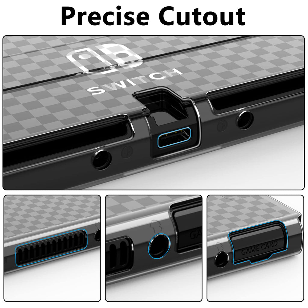 Switch OLED Dockable Hard PC Case with Thumb Stick Caps O99147