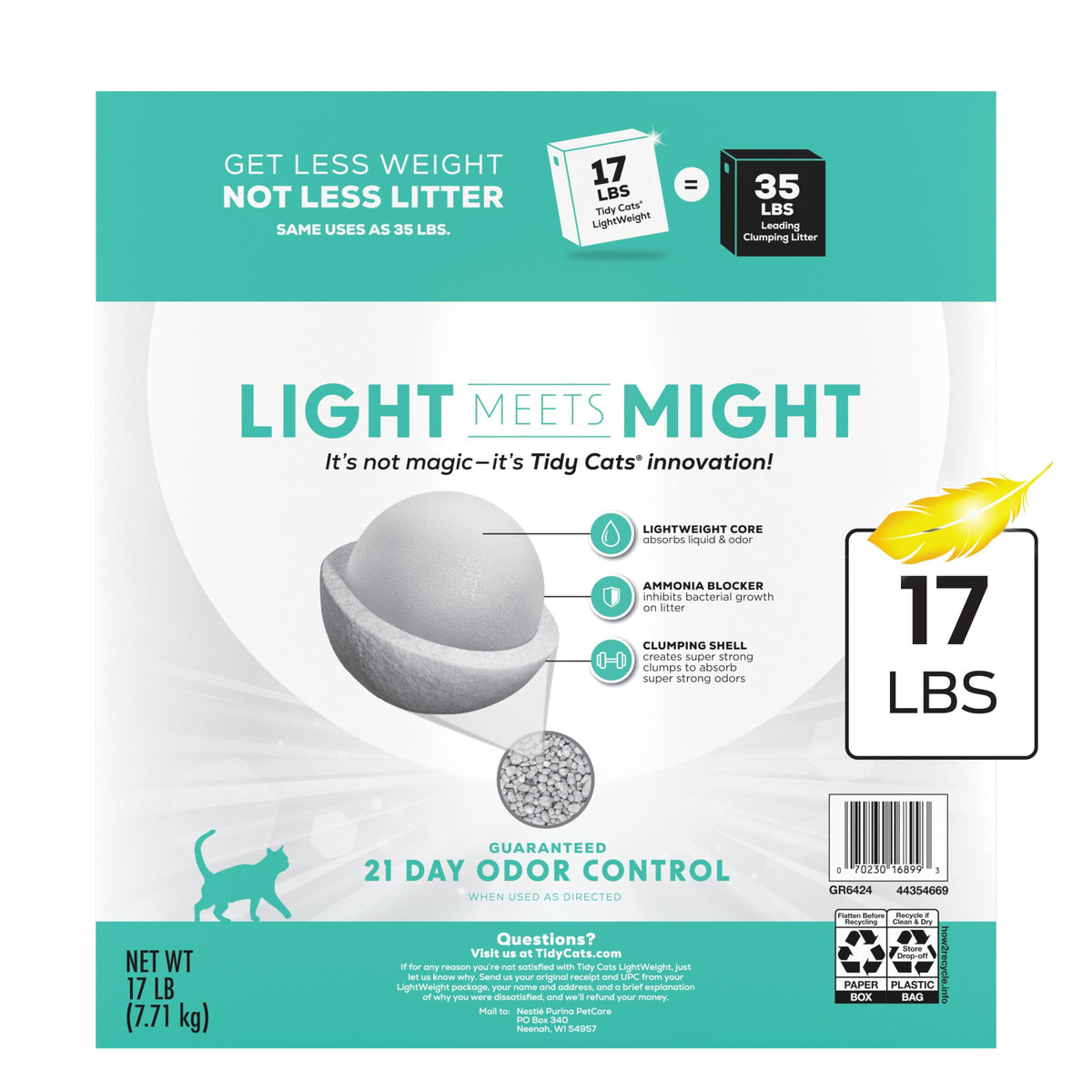 Low Dust Clumping Unscented Cat Litter 17 lb O35722