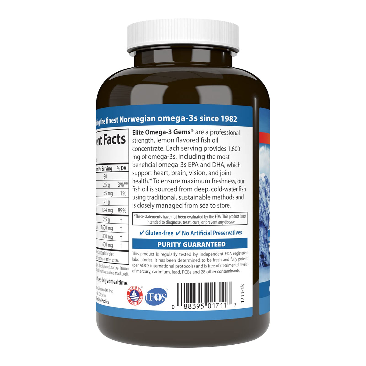 Omega-3 1600 mg Lemon 90 Softgels R9186