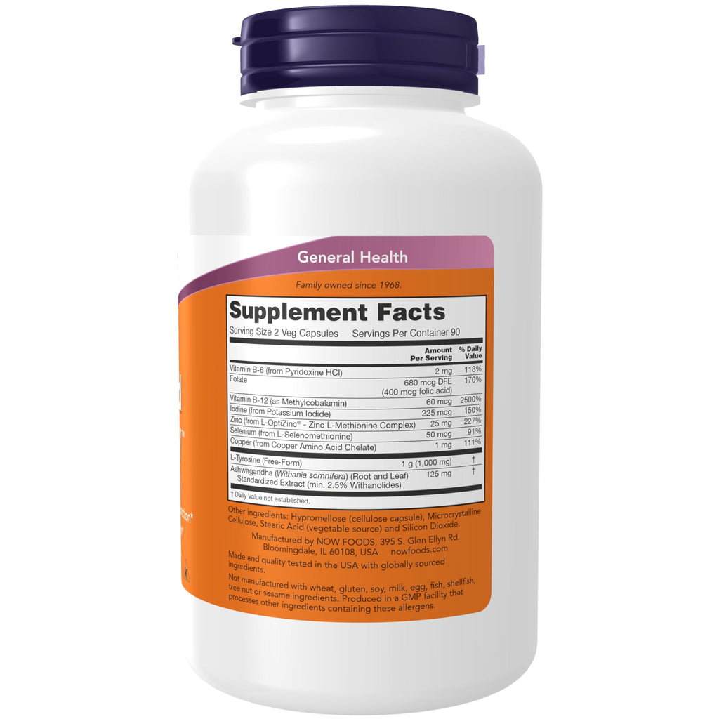 Iodine and Tyrosine 180 Veg Caps S56866
