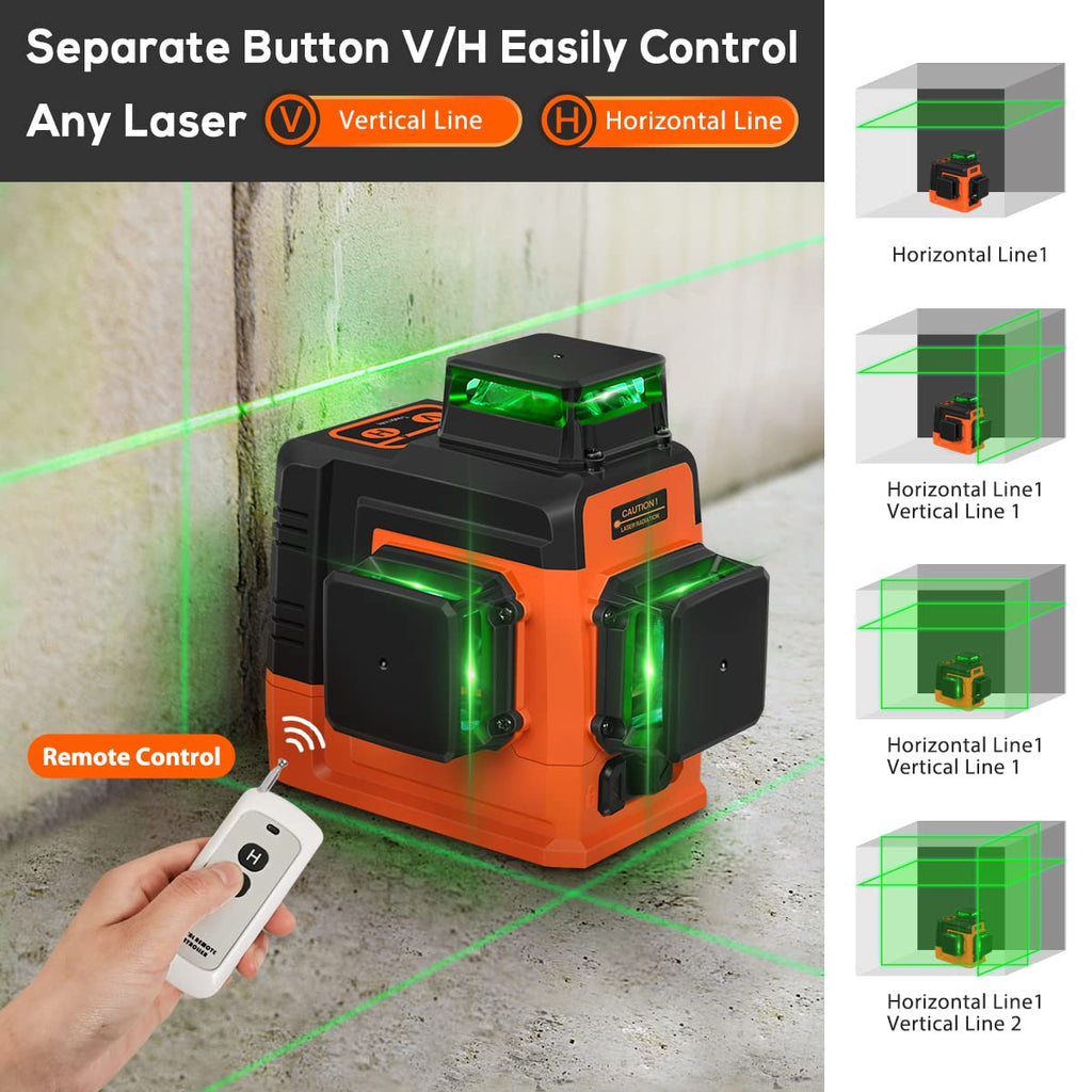 Self Leveling 3D Green Laser Level V3038