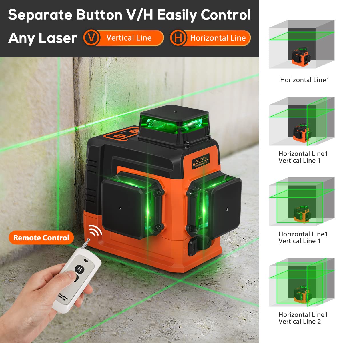 Self Leveling 3D Green Laser Level V3038