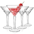 Set of 4 6oz Crystal Stemmed Martini Glasses I941