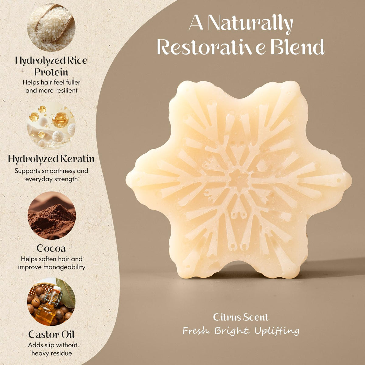 Tea Tree Clarifying Shampoo Bar & Rice Water Protein Conditioner Bar Set 2 pack I96331