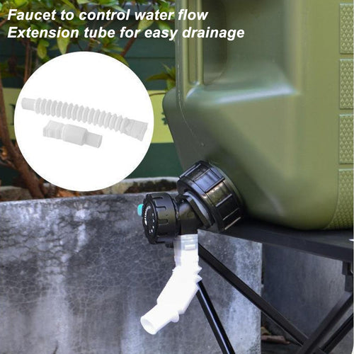 10L Green Camping Water Container with Faucet X6776