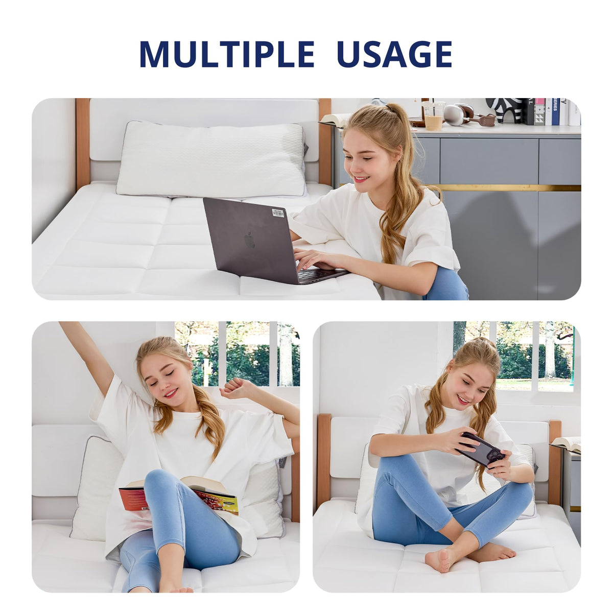 5 Inch Twin Cooling Gel Memory Foam Pillowtop Mattress D4212