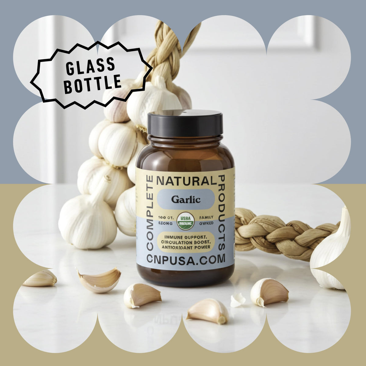 Organic Garlic Capsules 520mg J200714