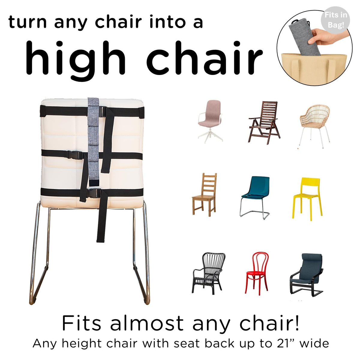 Compact Travel High Chair Portable Baby Harness Seat K9525