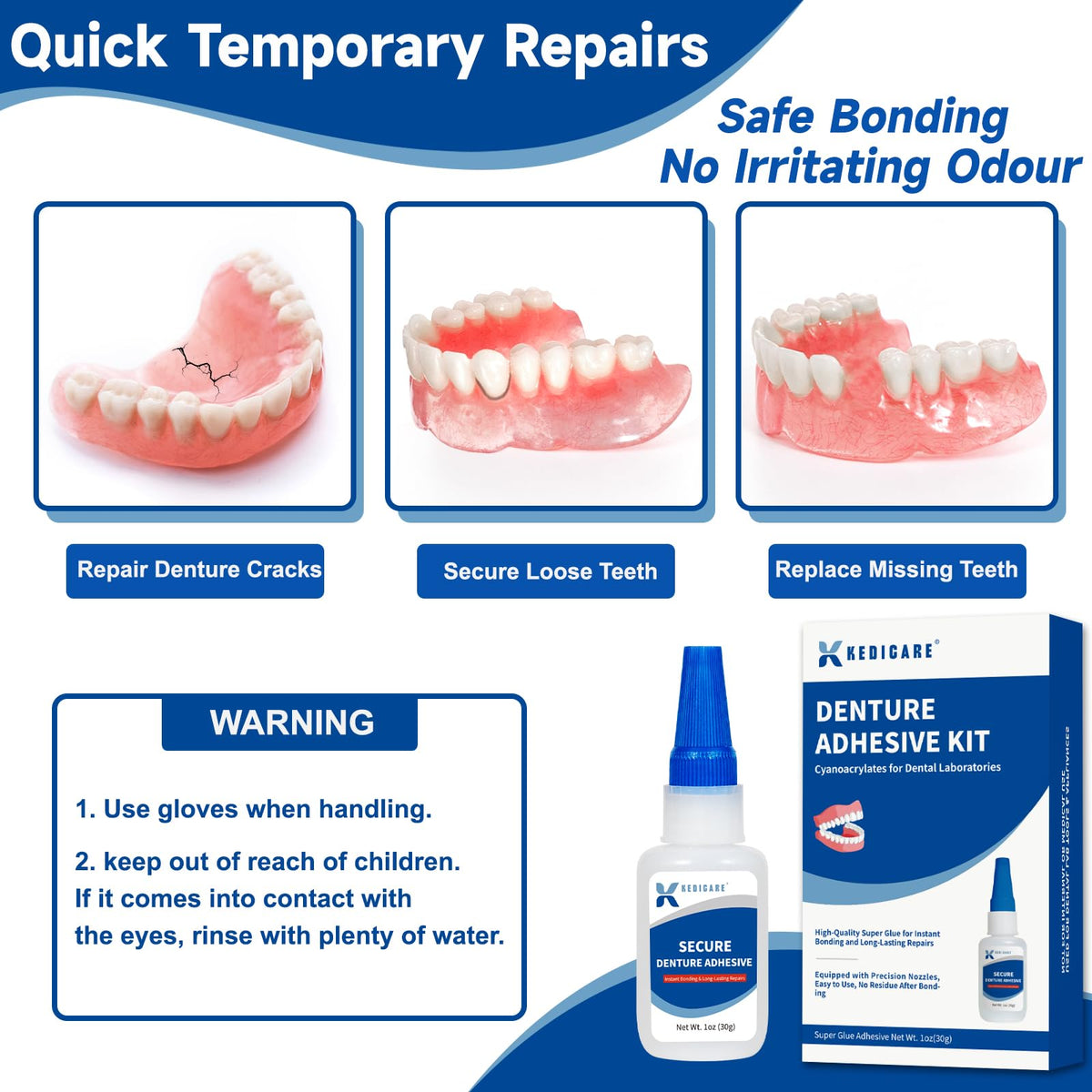 Denture Repair Glue Kit 1oz F929