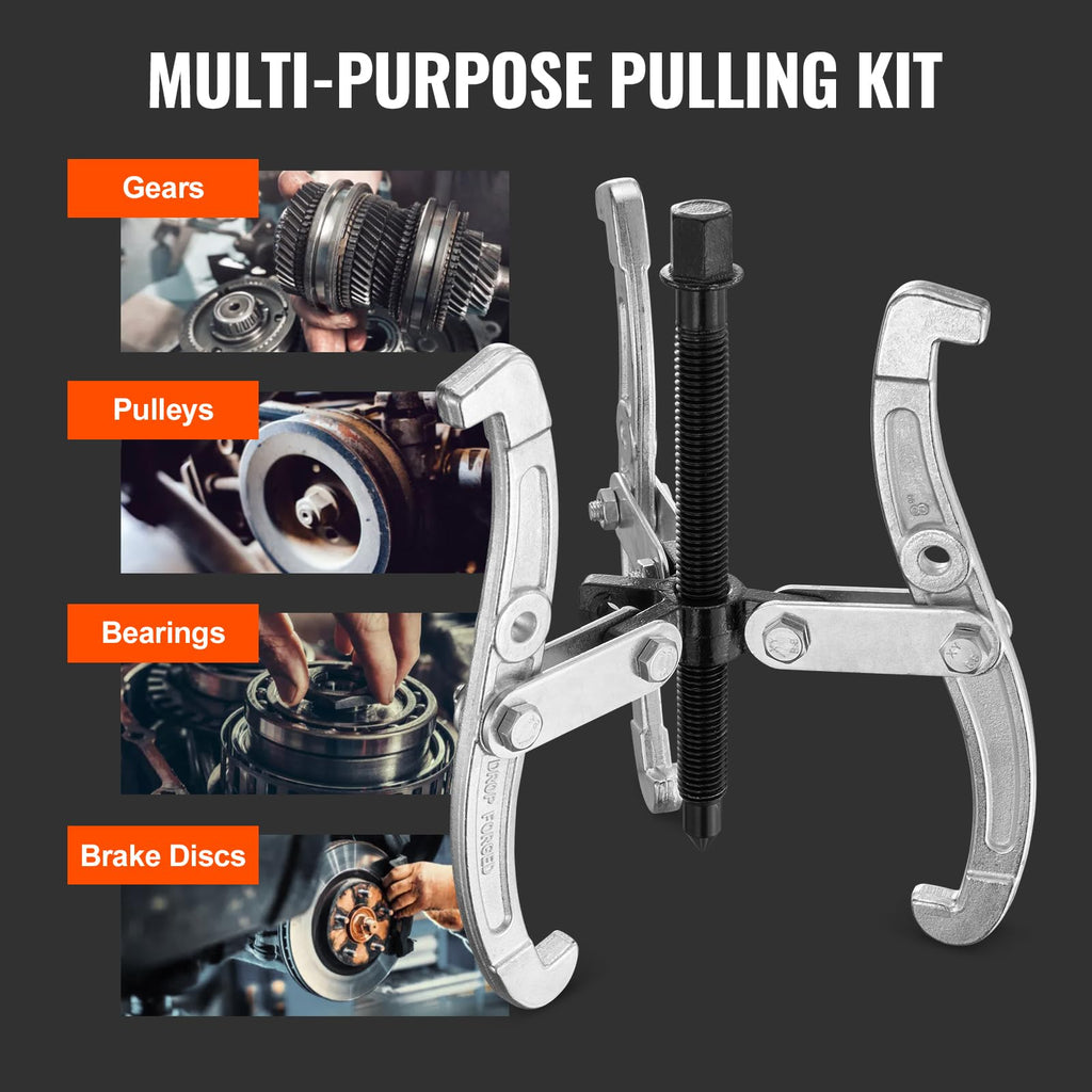 3" 4" 6" 8" 4-Piece Gear Puller Set Y7874