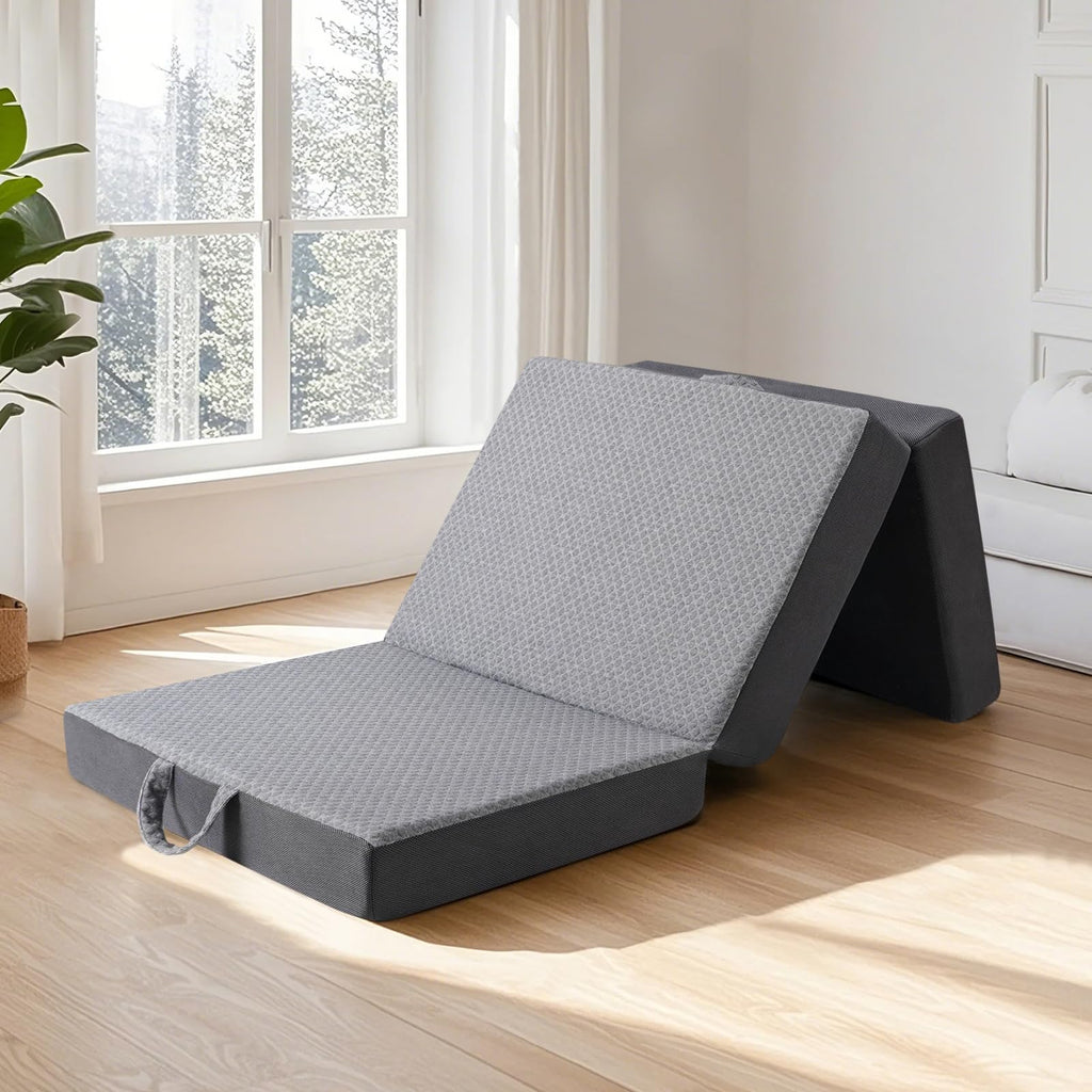 Tri Folding Memory Foam Mattress with Washable Cover O218