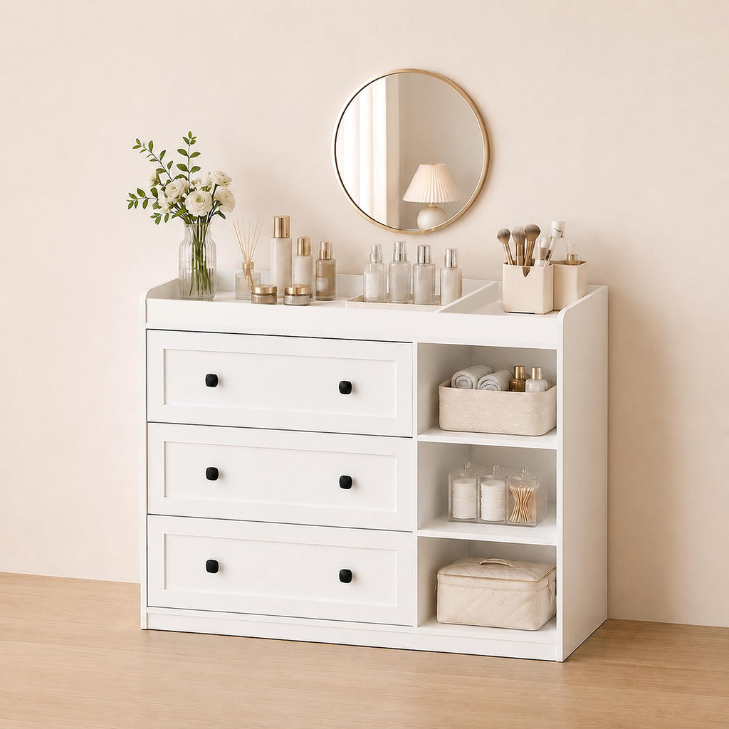 White Wood 3 Drawer Changing Table X39738