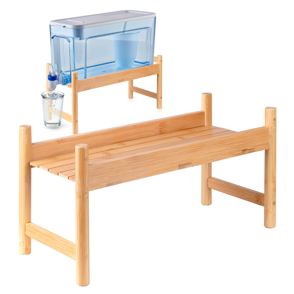 Bamboo Water Dispenser Stand B5898