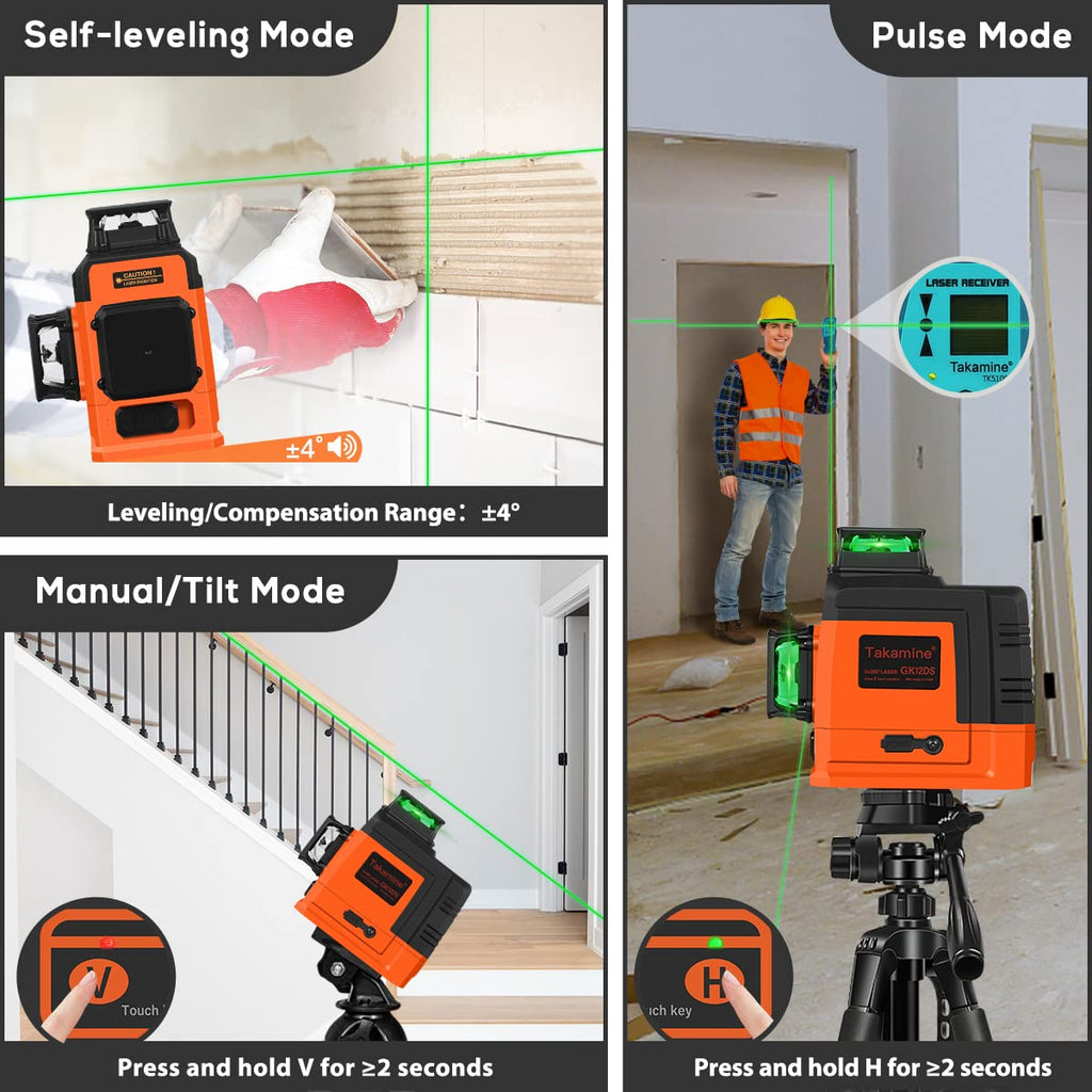 Self Leveling 3D Green Laser Level V3038