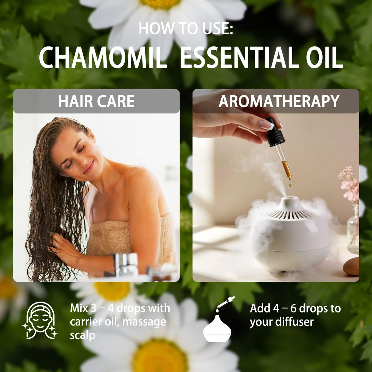 Chamomile and Lavender Essential Oil 4 Fl Oz L61453