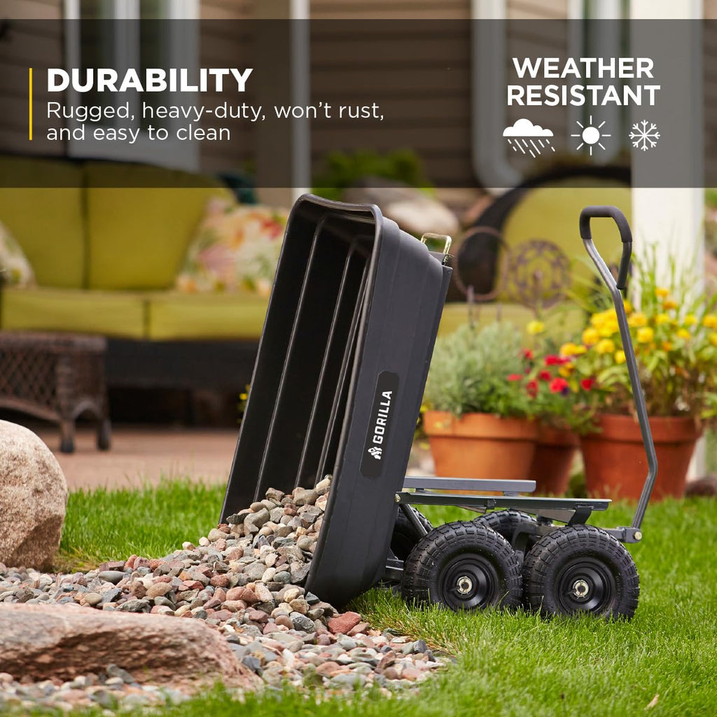 Poly Dump Cart 600 lb. Capacity 4 Cu ft Z8899