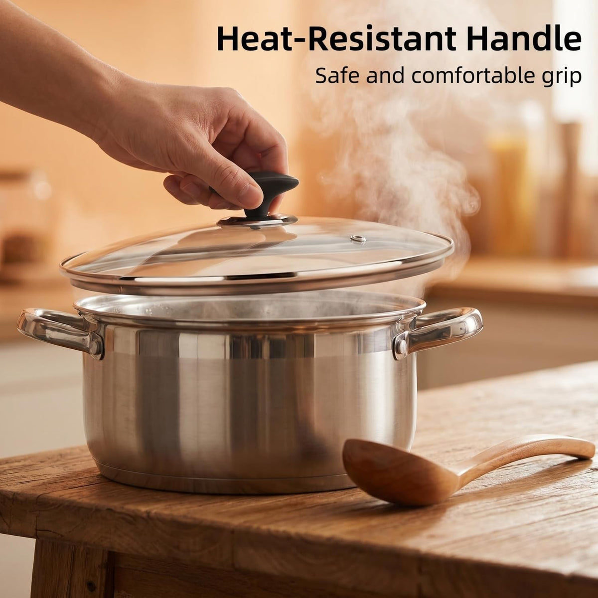 11" Tempered Glass Lid with Vented Anti-Scald Handle M985