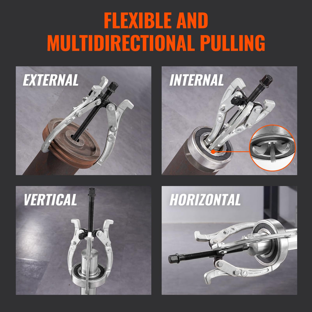 3" 4" 6" 8" 4-Piece Gear Puller Set Y7874