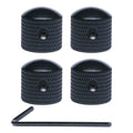 4 Pcs Metal Dome Tone Guitar Control Knobs with Allen Keys Screws Set Black E1523