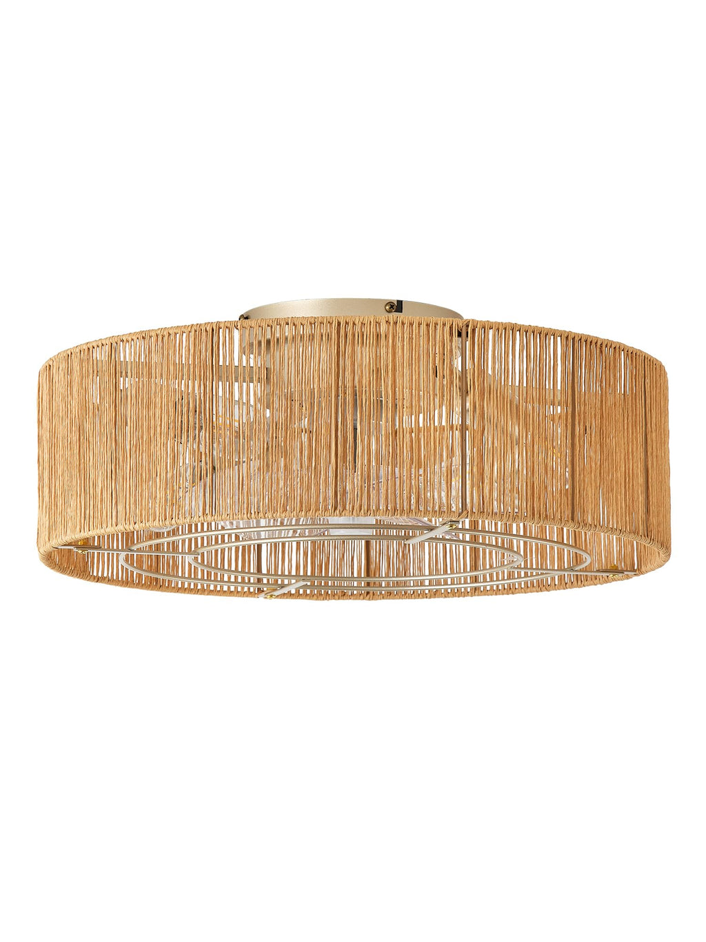 20" Rattan Ceiling Fan with Lights Y4418