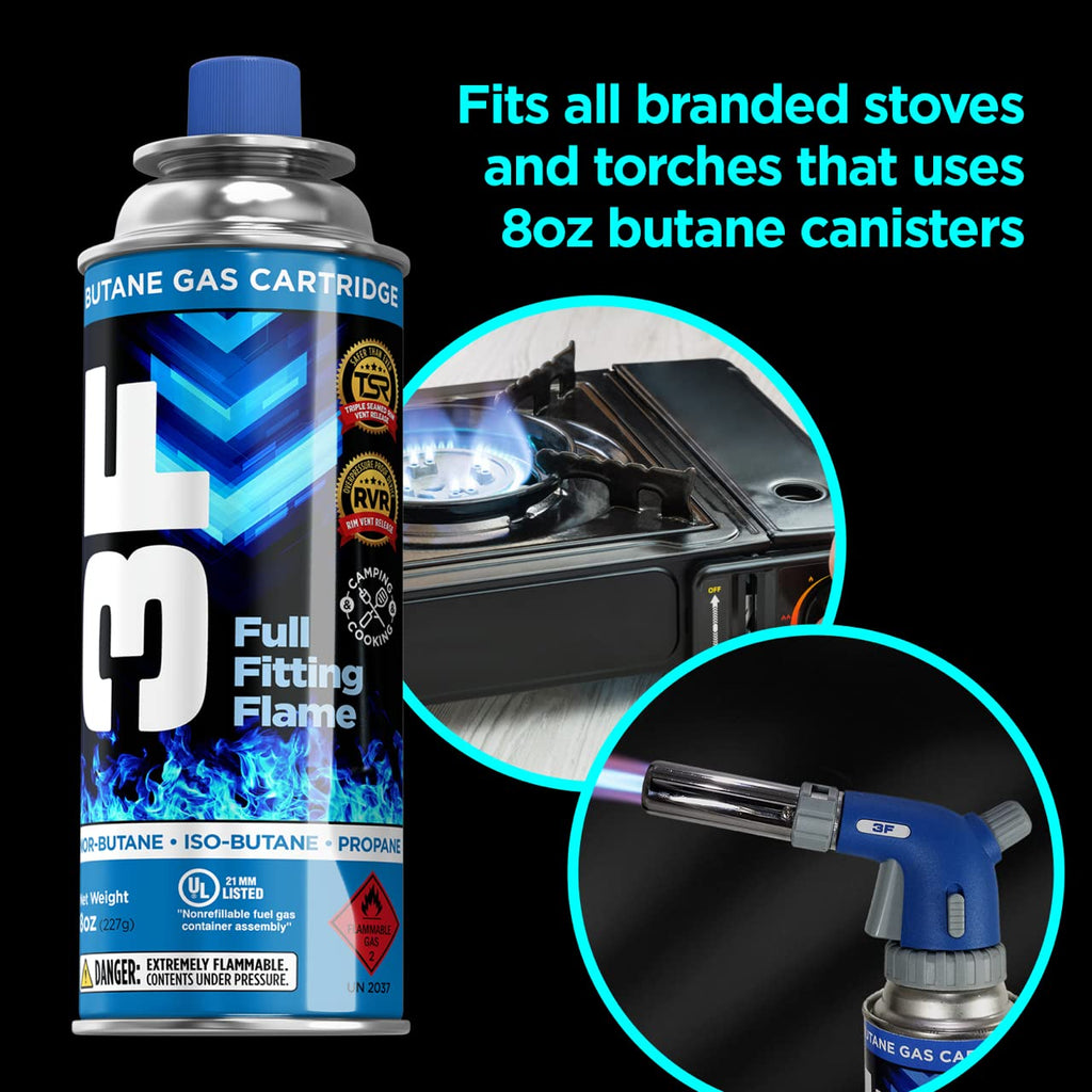 Butane Fuel Canister 8oz 4 Pack J682392