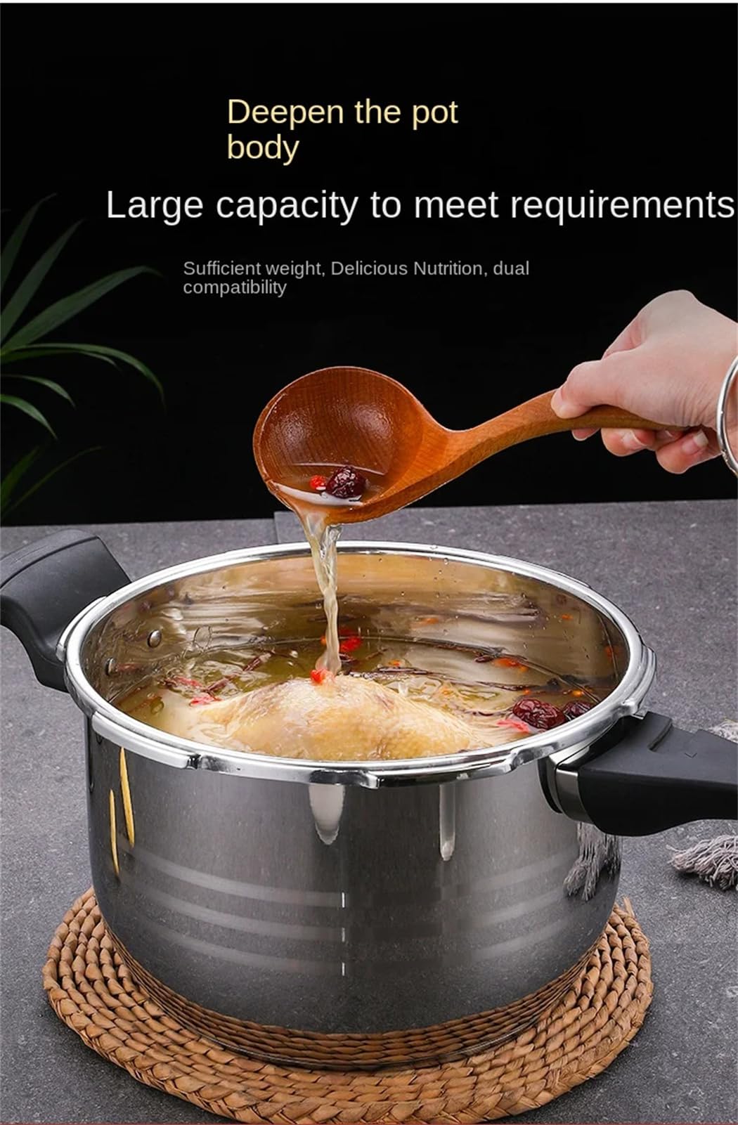Stainless Steel 3L Induction Compatible Stove Top Pressure Cooker N797