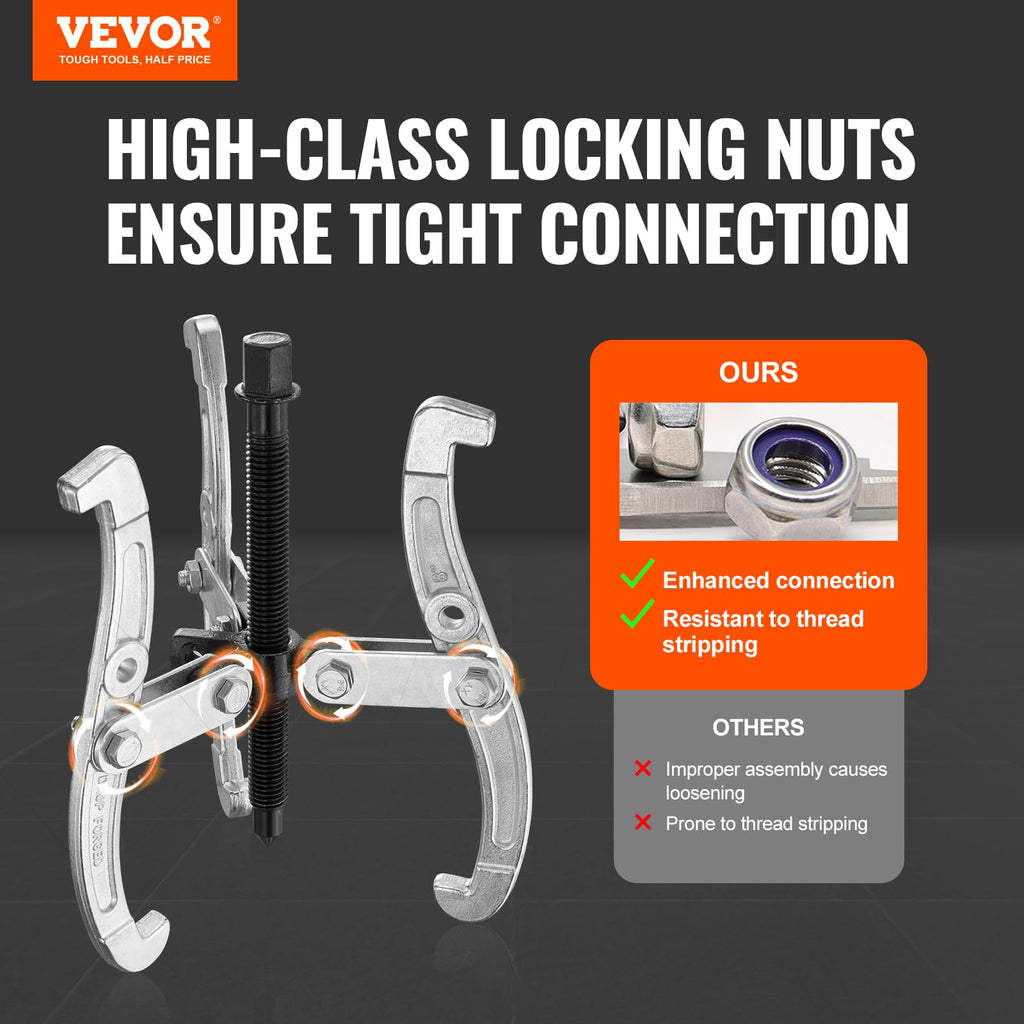 3" 4" 6" 8" 4-Piece Gear Puller Set Y7874