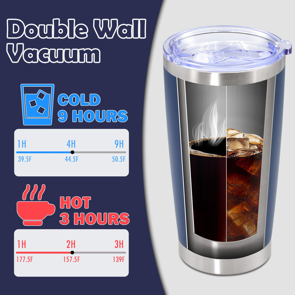 20oz Stainless Steel Tumbler with Lid Navy Y8003