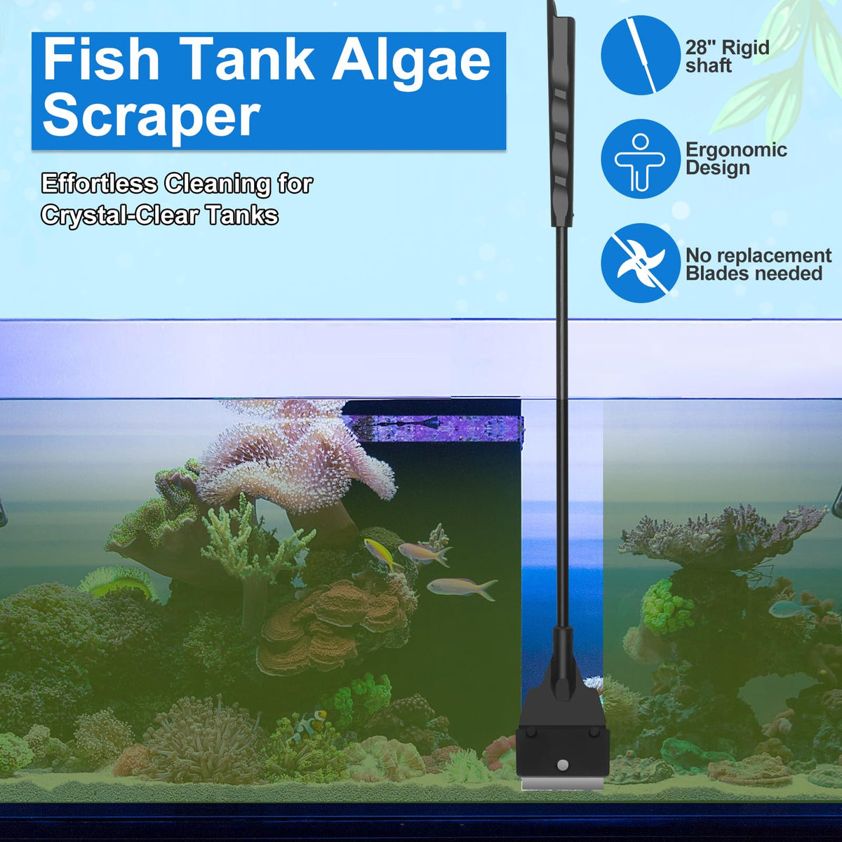 Fish Tank Cleaning Kit Set of 4 Pieces S477398