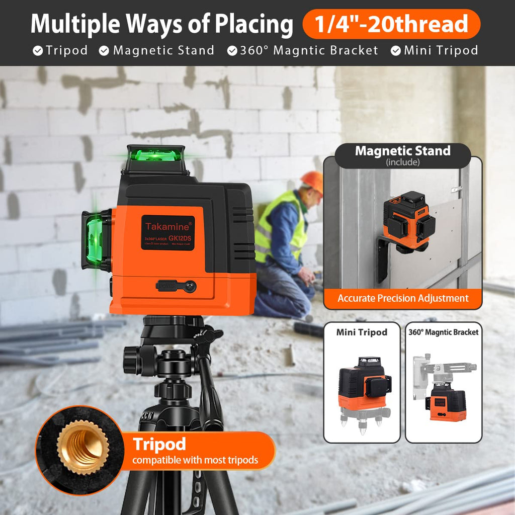 Self Leveling 3D Green Laser Level V3038