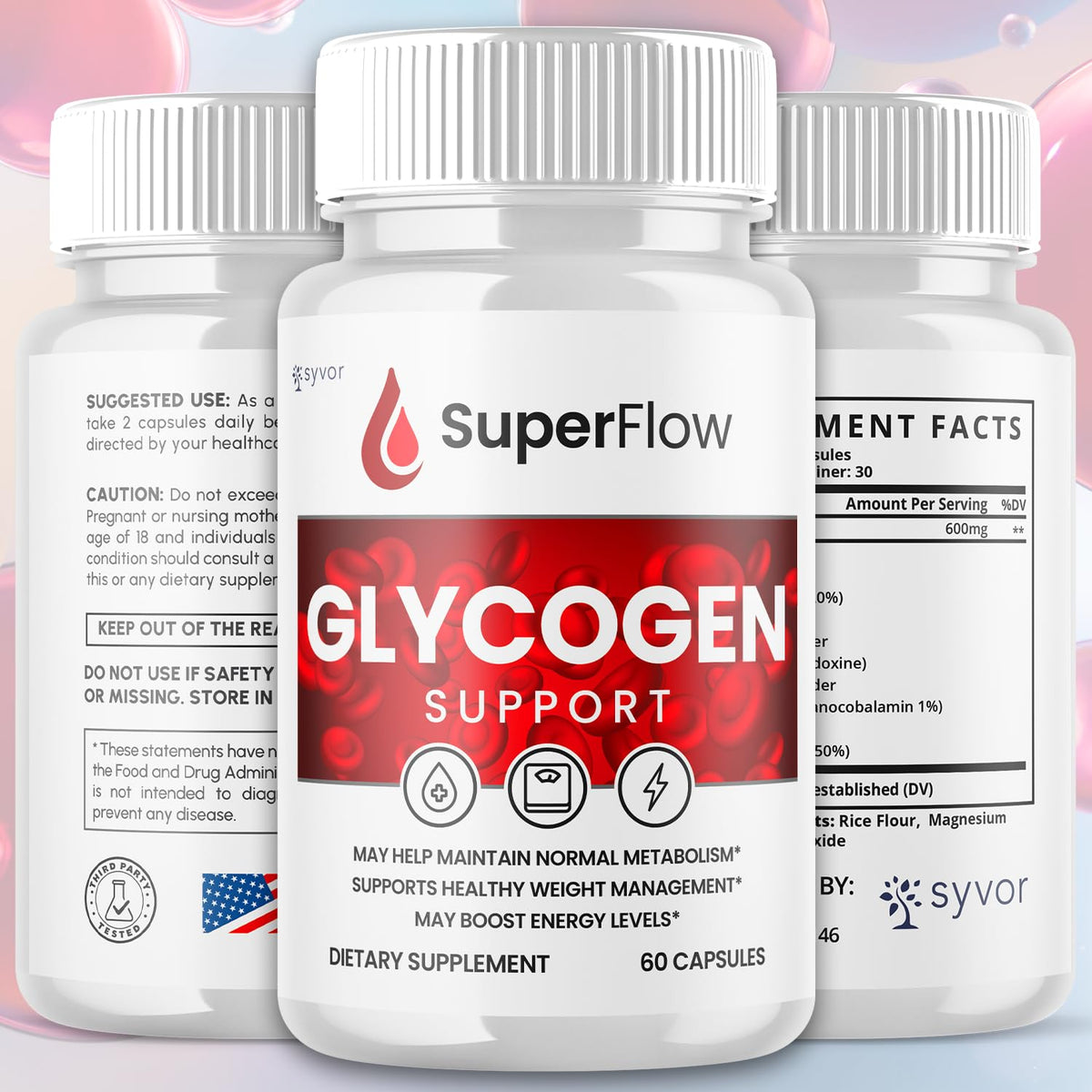 Glycogen Support Supplement Formula 180 Capsules Z484