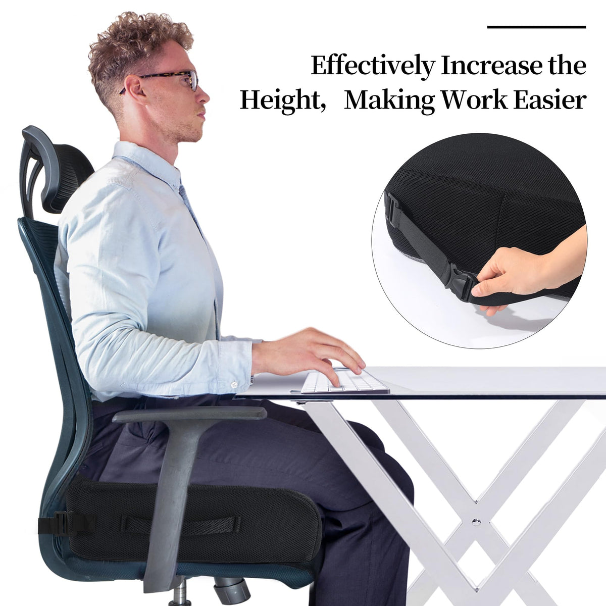 Extra Thick Memory Foam Chair Cushion with Carry Handle M87693