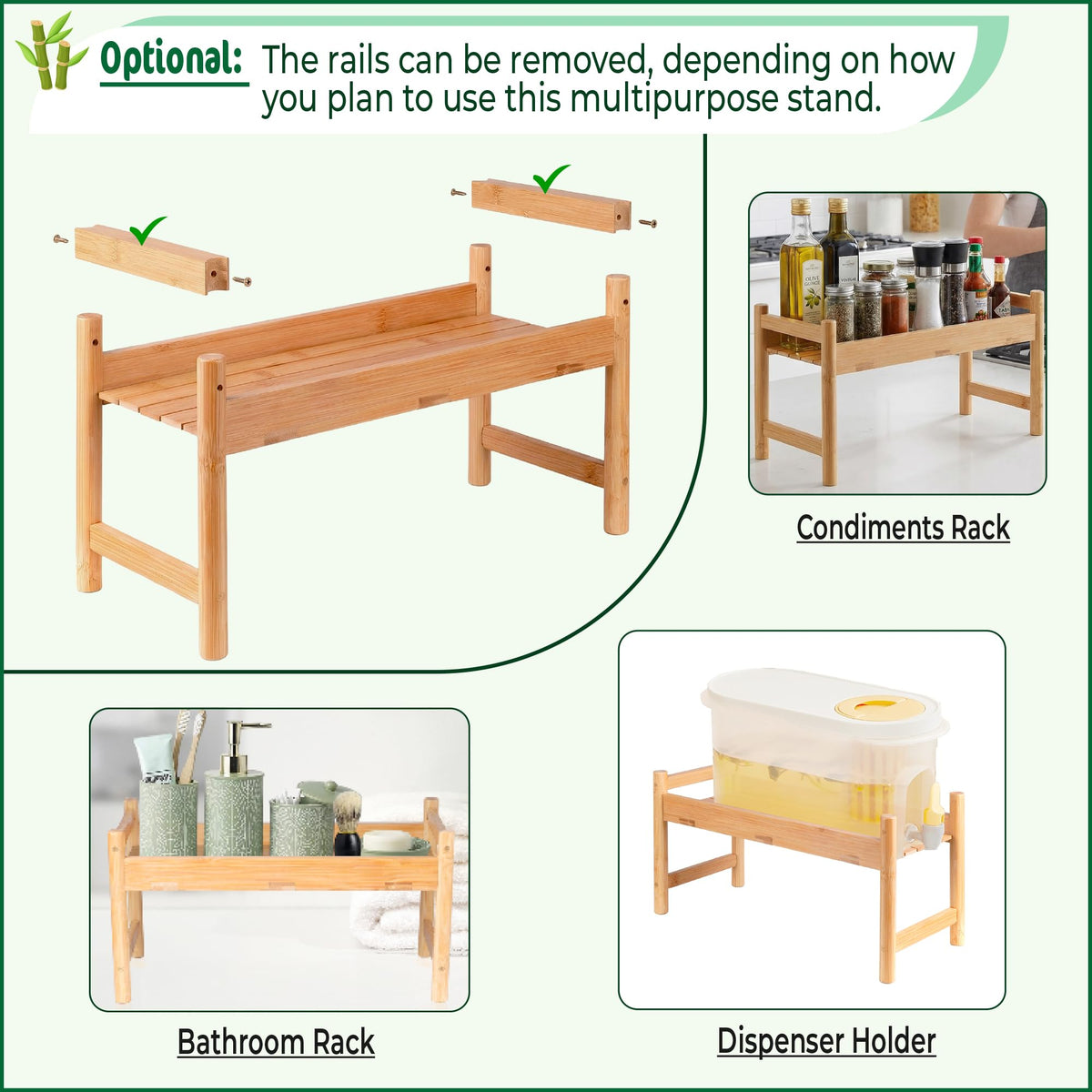 Bamboo Water Dispenser Stand B5898
