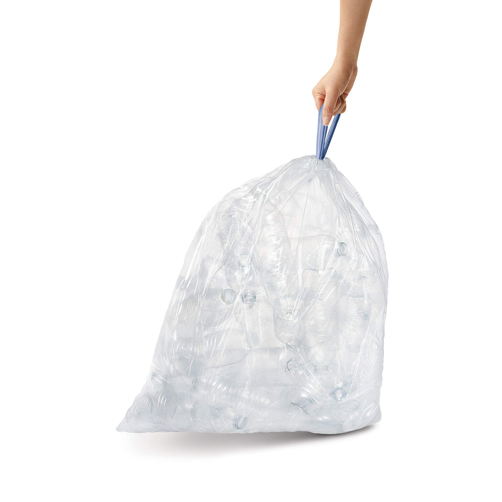 White Drawstring Trash Bags, 100 Count N9041