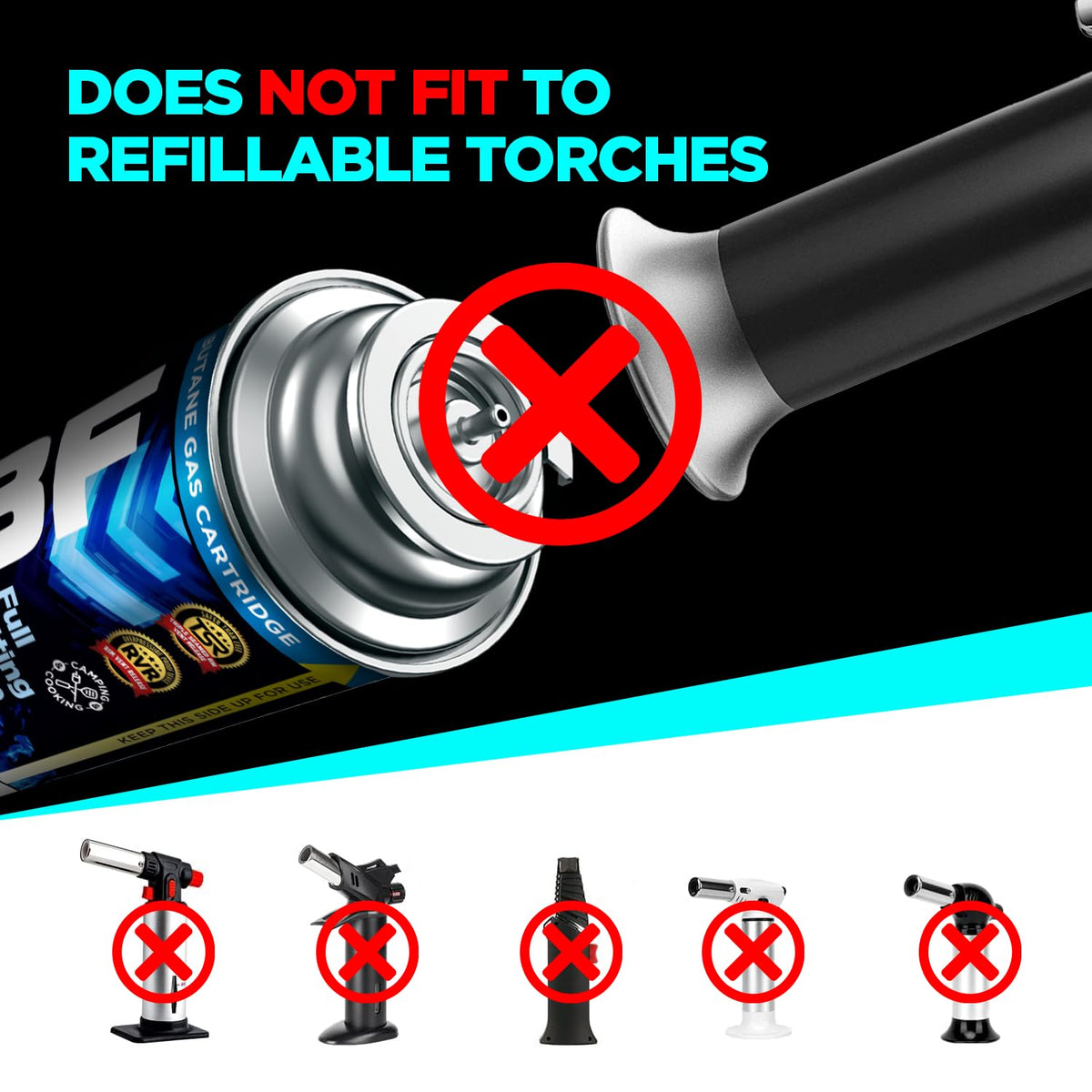 Butane Fuel Canister 8oz 4 Pack J682392