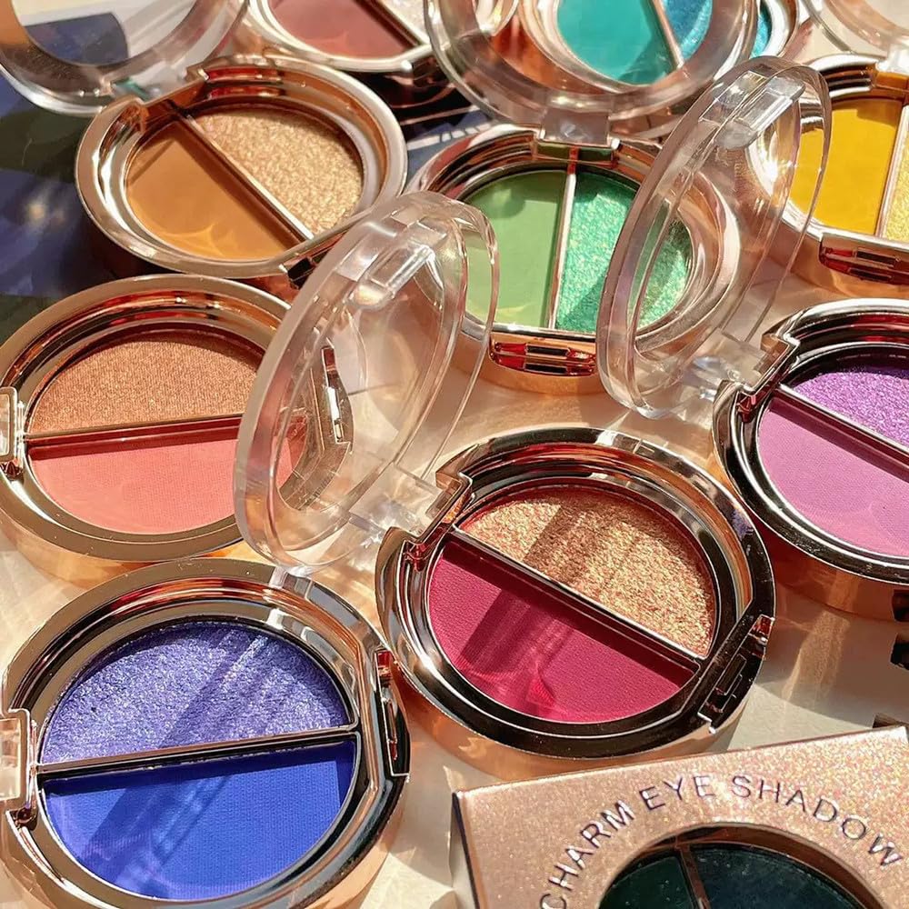 Double Color Matte Shimmer Metal Eye Shadow Powder Z668