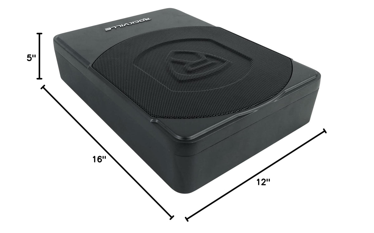 10" Powered Under-Seat Subwoofer with Amp Wiring Kit U1122