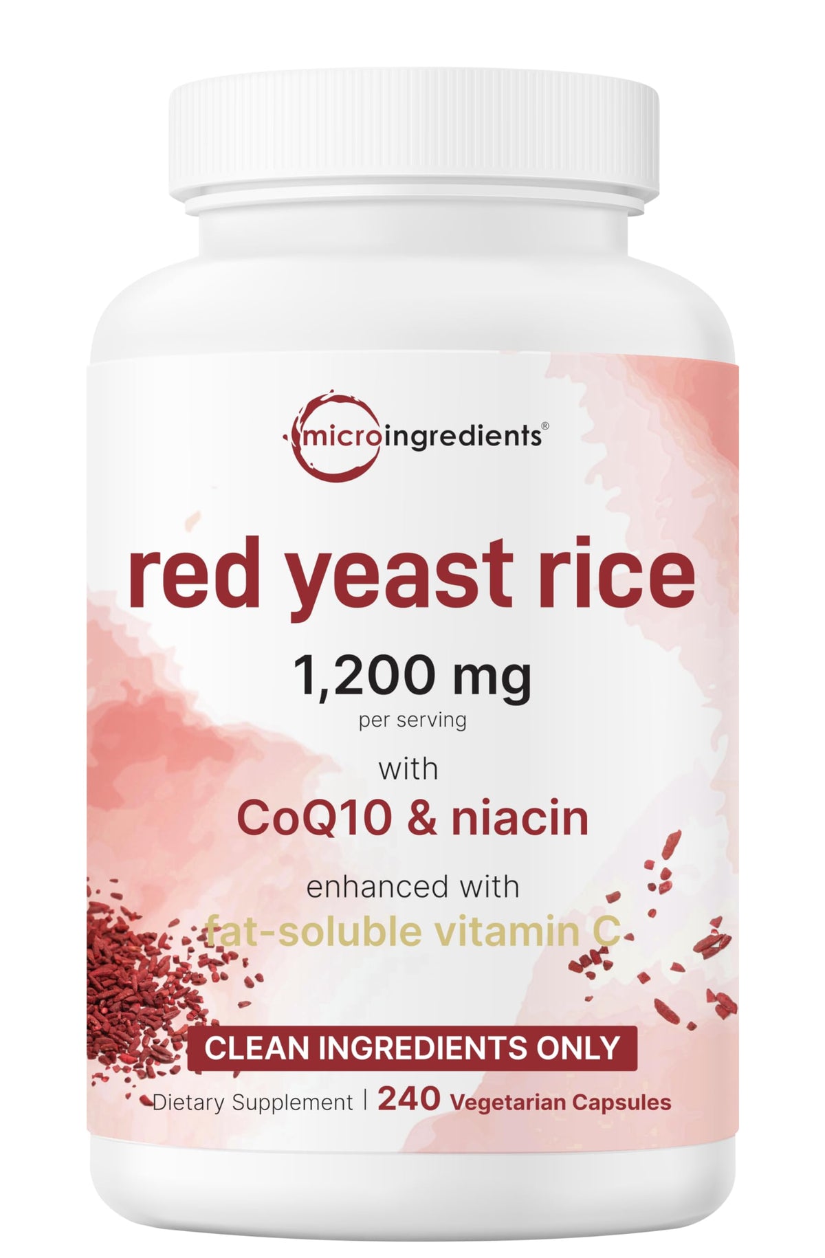Red Yeast Rice with CoQ10 1200mg 240 Veggie Capsules V486