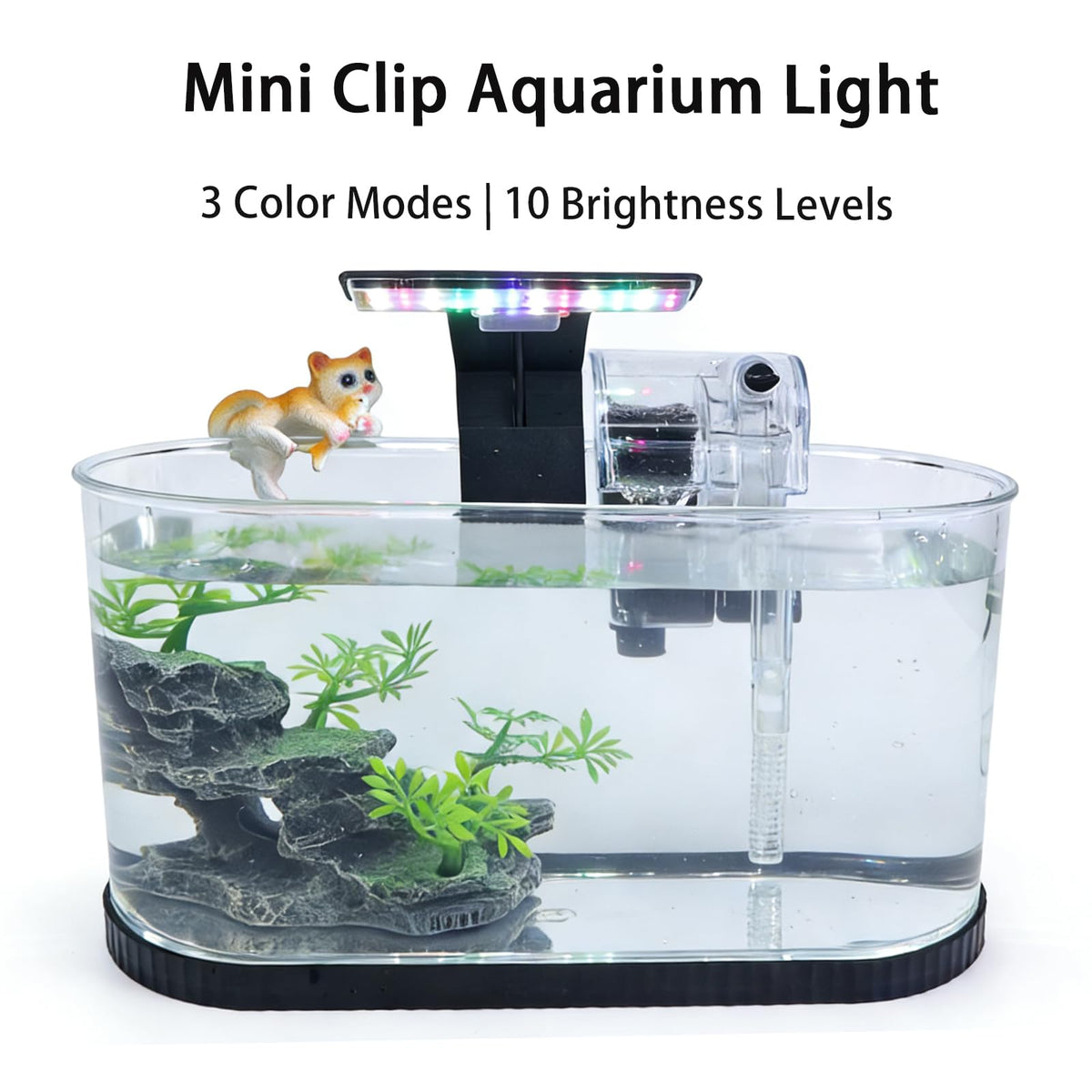 2 Gallon Fish Tank Kit with Filter and Light K34501