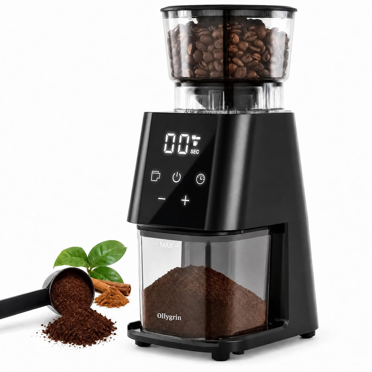 Electric Conical Burr Coffee Grinder, 30 Grind Settings, Black G212