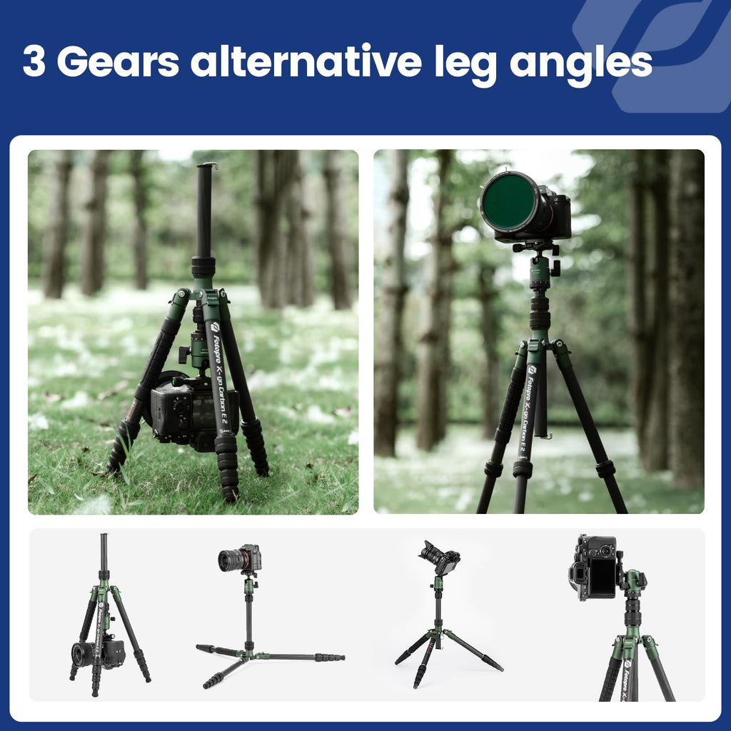 60" Carbon Fiber Camera Tripod with Ball Head and Monopod X814874