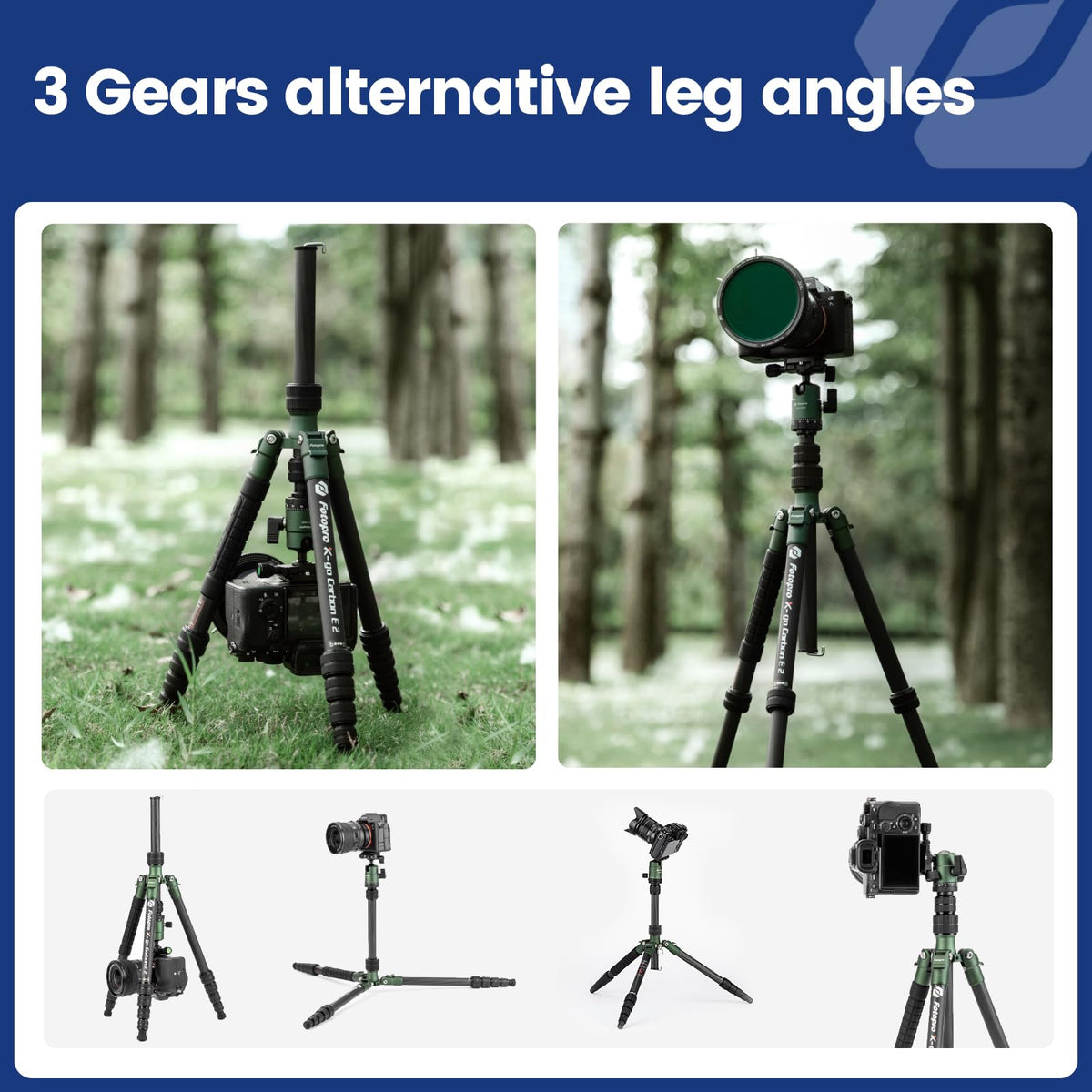 60" Carbon Fiber Camera Tripod with Ball Head and Monopod X814874