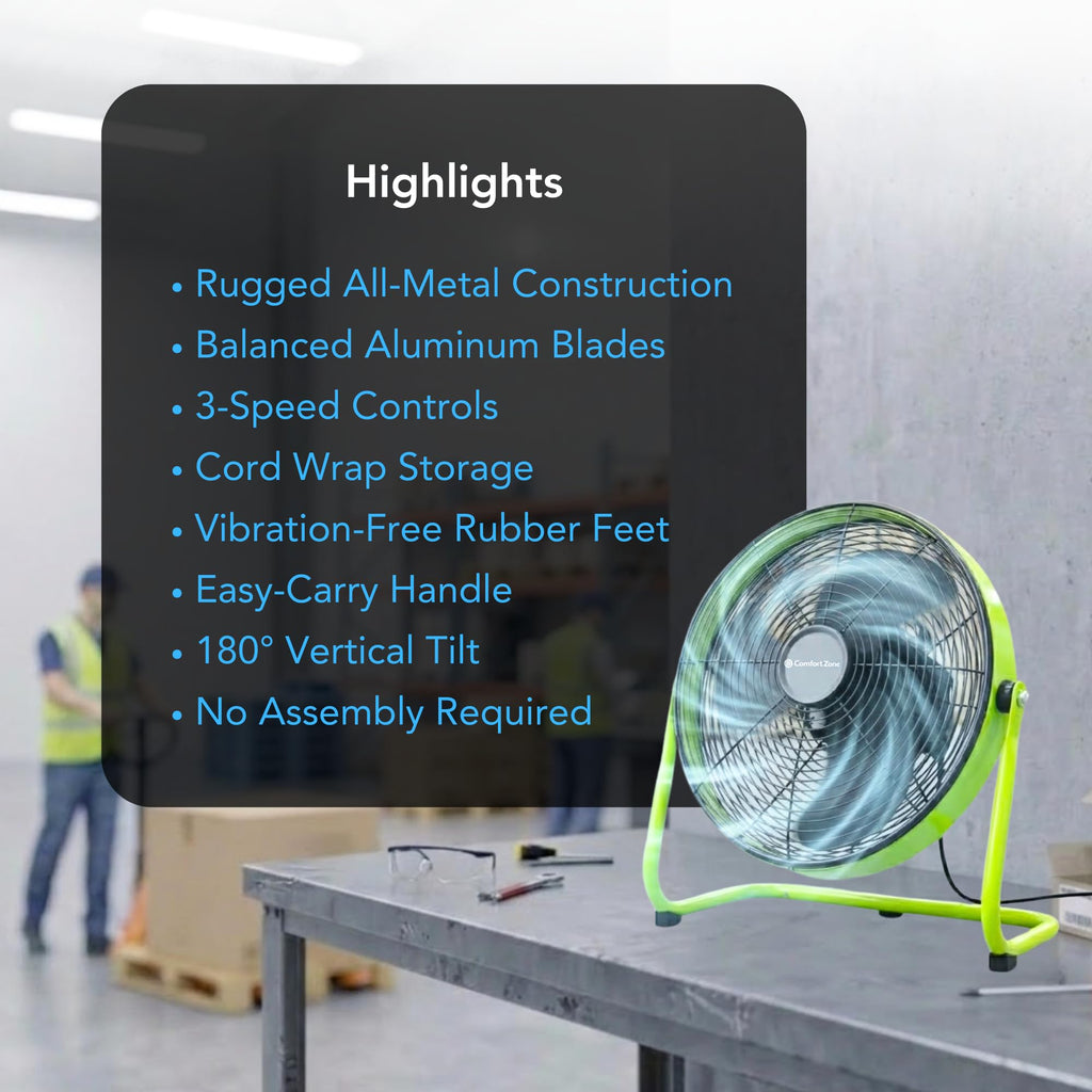 14-Inch High-Velocity Industrial Floor Fan F679
