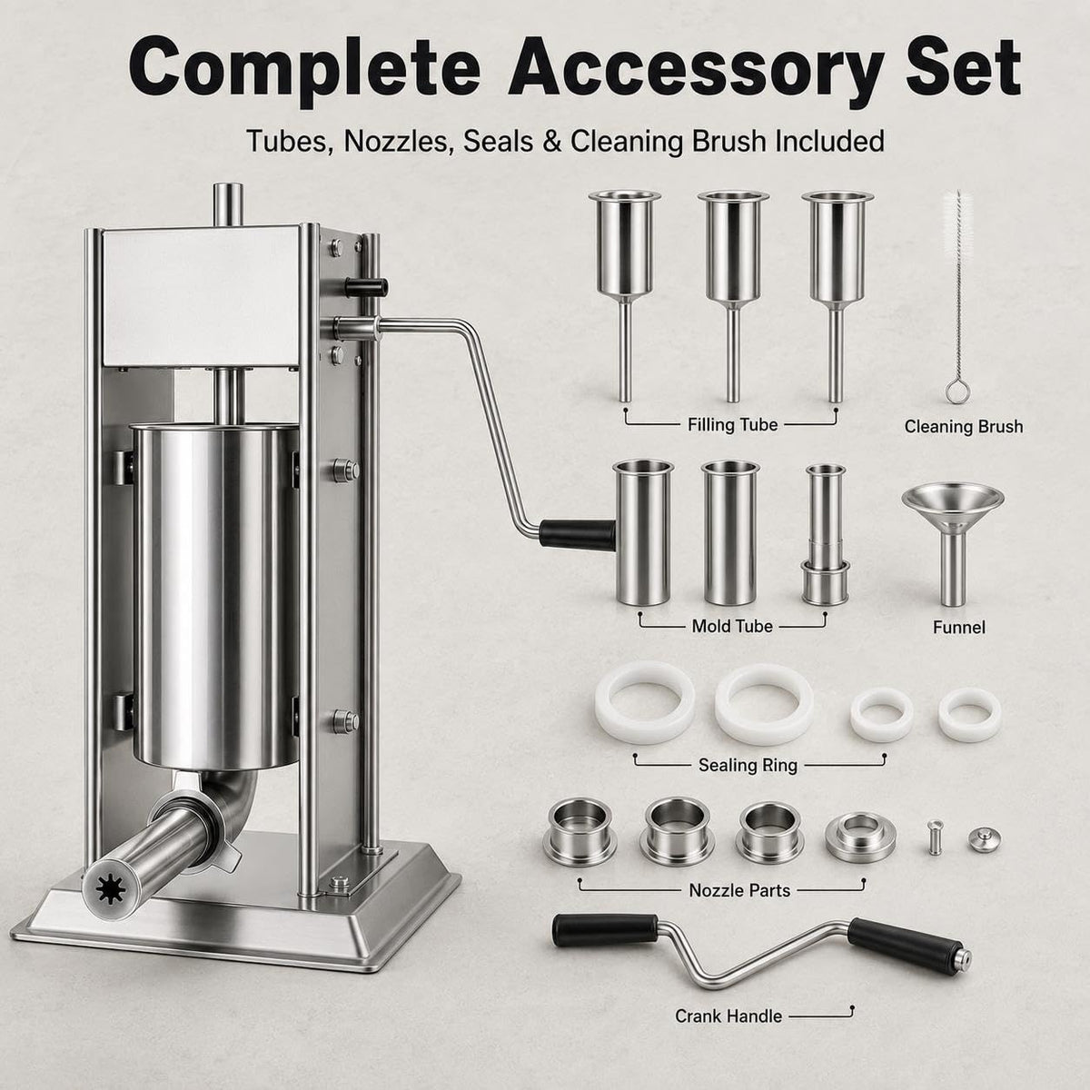 3L 304 Stainless Steel Sausage Stuffer & Churro Maker X701