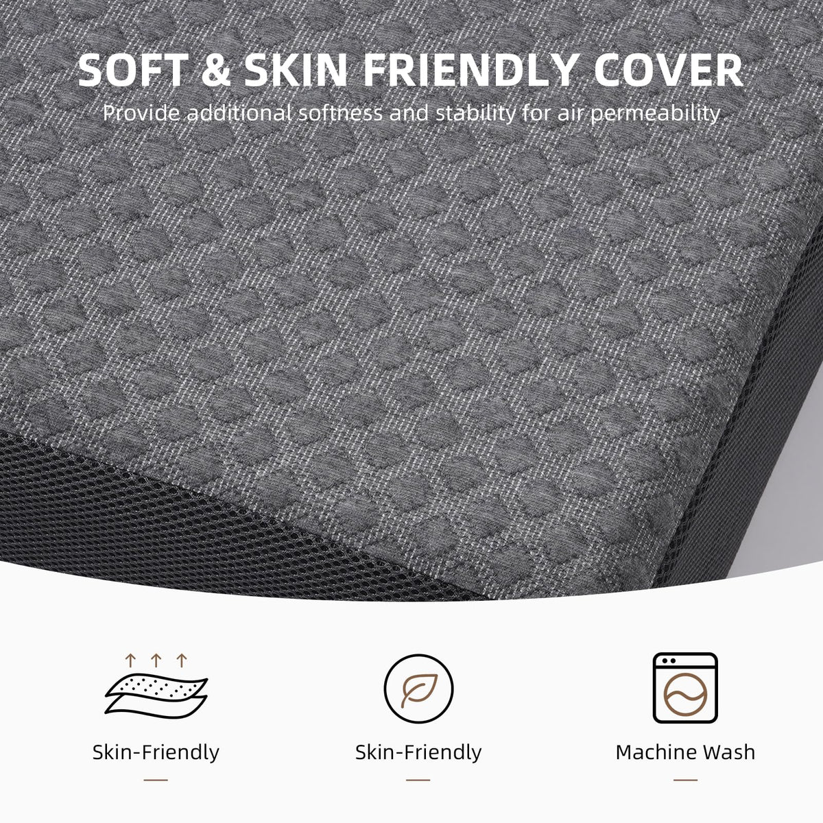 Tri Folding Memory Foam Mattress with Washable Cover O218