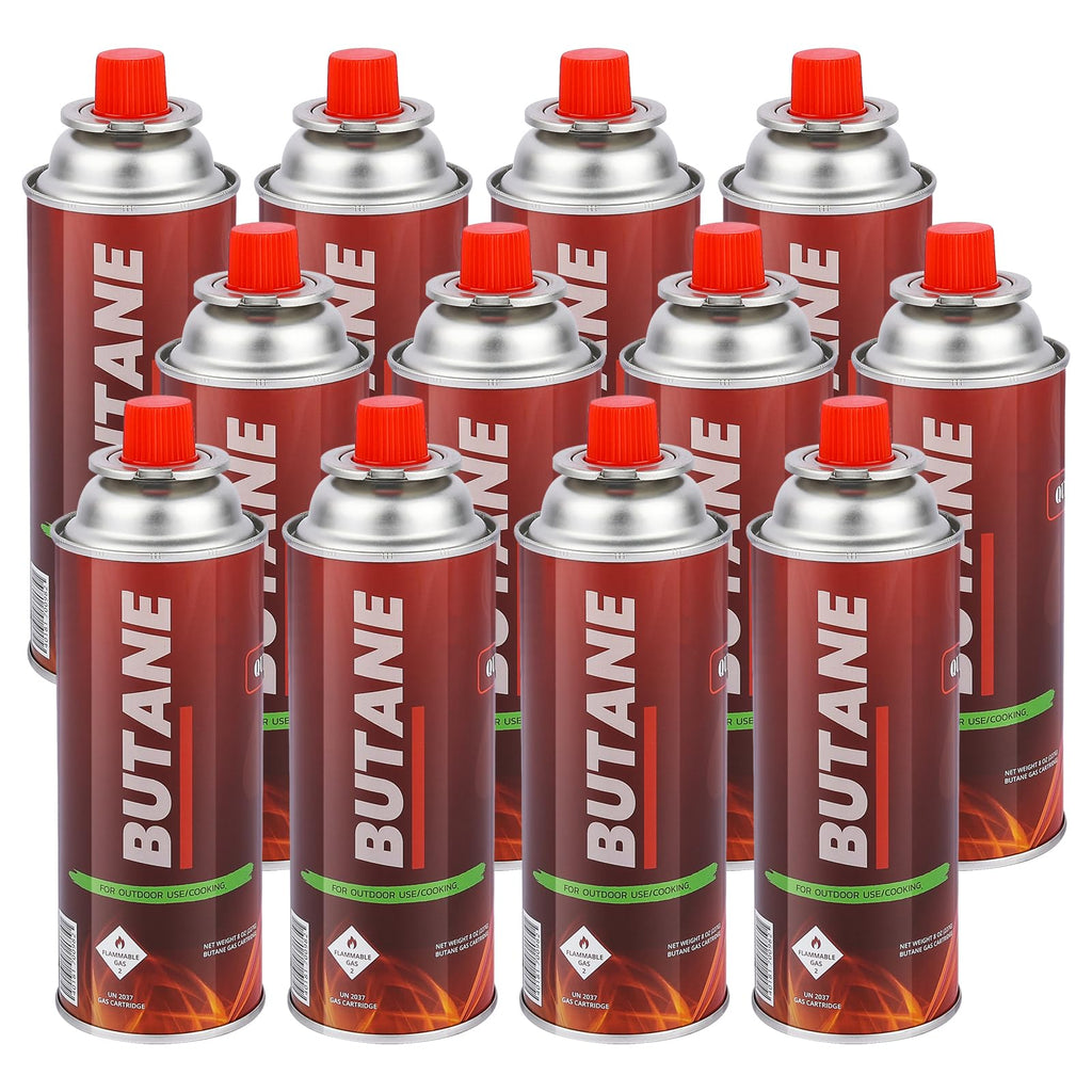 12 Pack 8oz Butane Fuel Cylinders Q594693