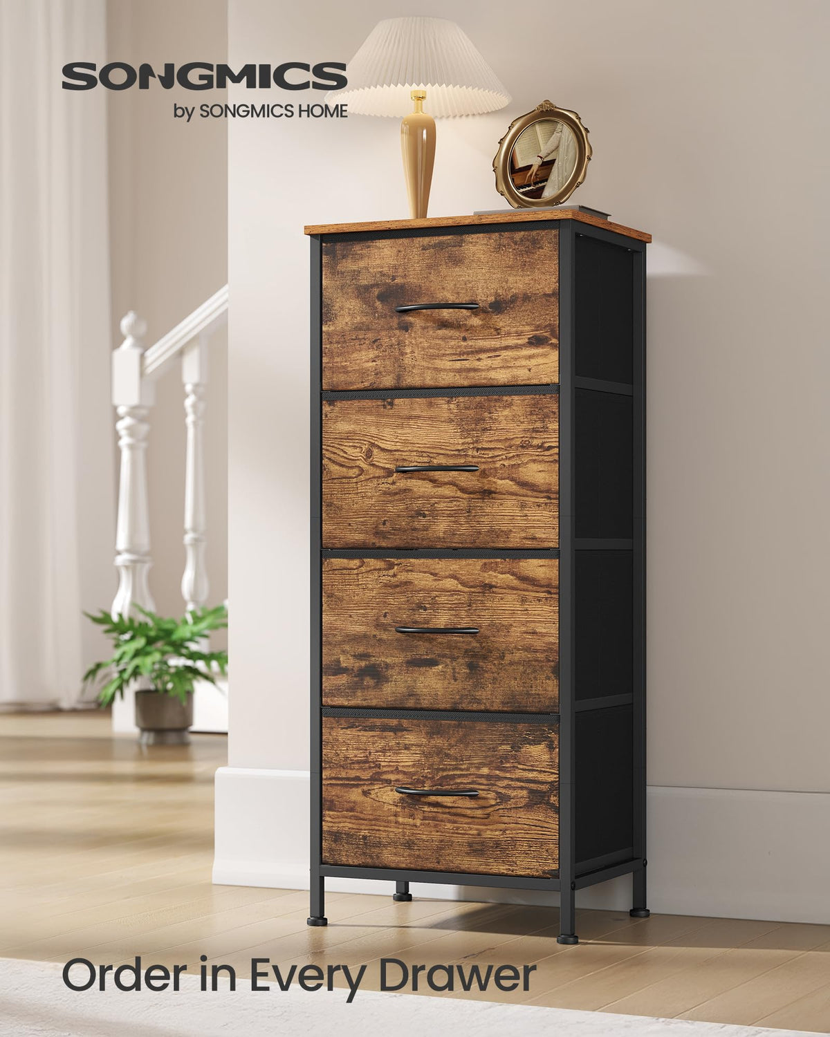 Dresser with 4 Fabric Drawers A5297