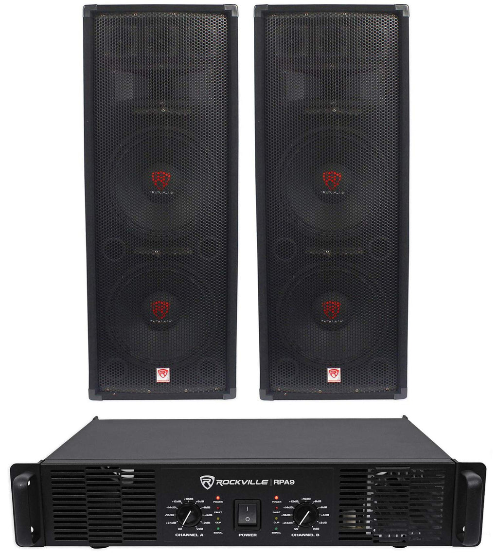 12" 2000W DJ PA Speaker Pair with Amplifier G737