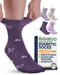 Breathable Bamboo Viscose Ankle Diabetic Socks 4 Pairs M50248
